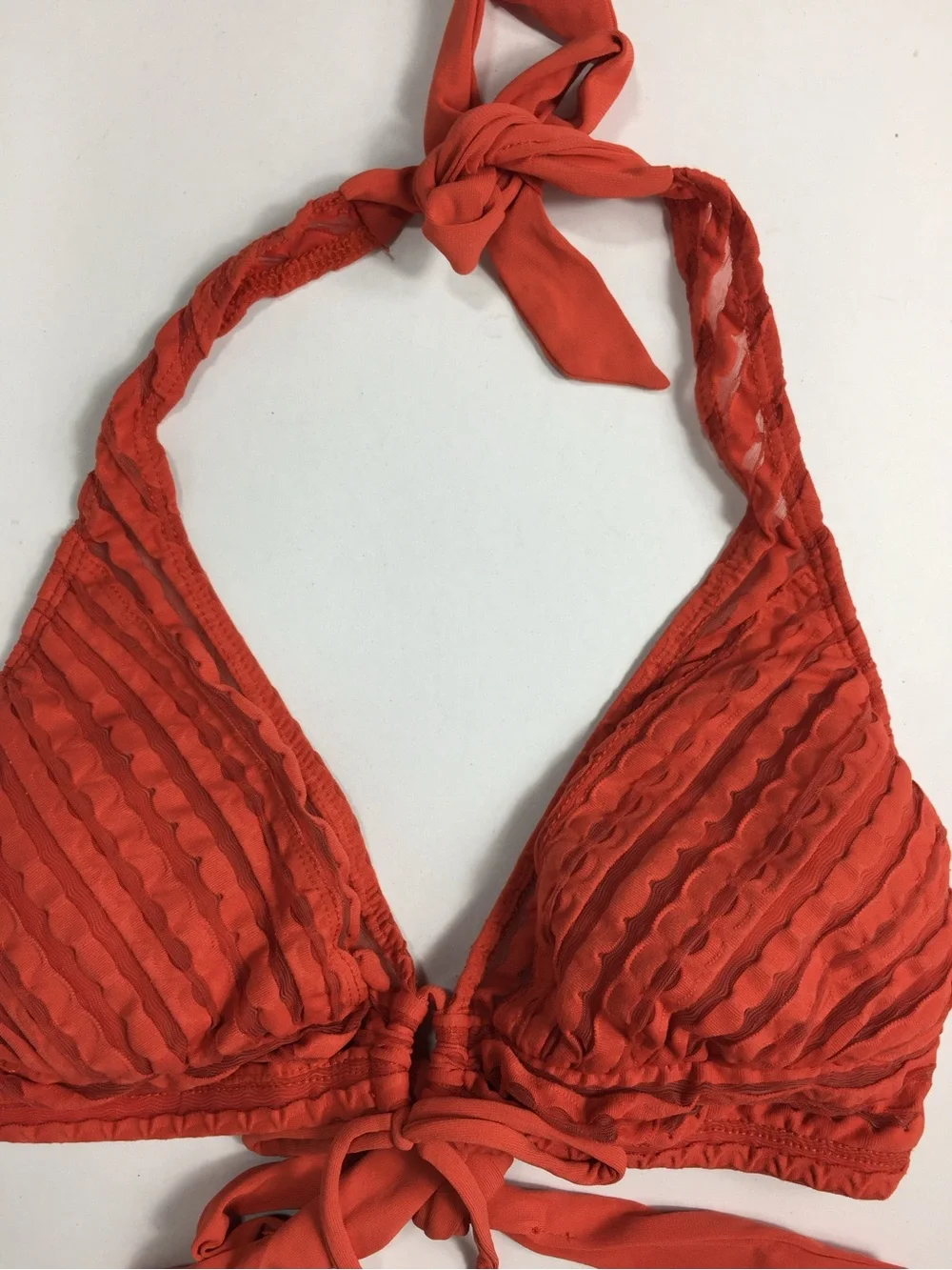 Robin Piccone Carly Keyhole Bikini Top in Pimento